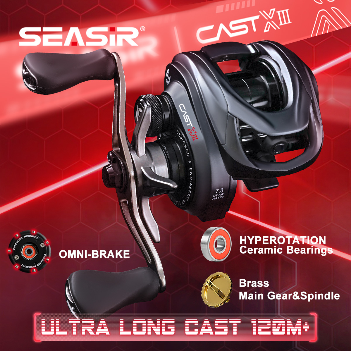 SEASIR CAST-X3 Baitcasting Ree - Abu Garcia Reel Max recension och pris